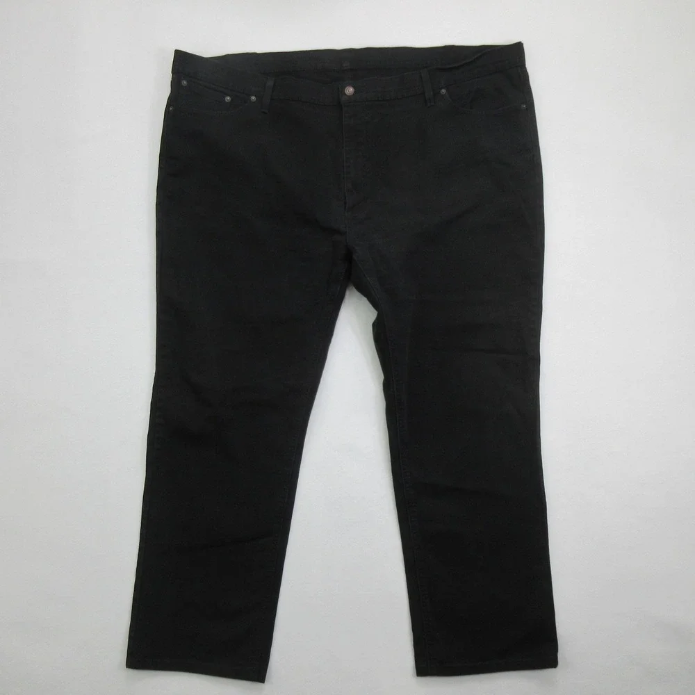 Levis Mens 541 Jeans Size W52 L32 Black Stretch Denim